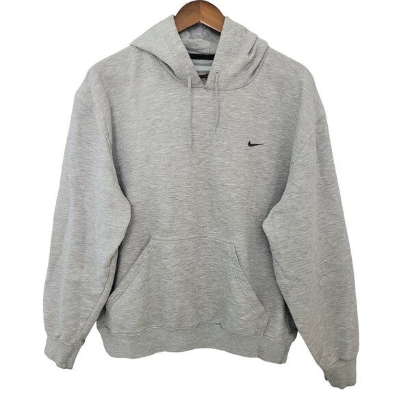 Vintage Nike Pullover Hoodie Sweatshirt Mens Size XL Gray Mini Swoosh 90s - Picture 1 of 8